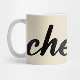 cheers letter typography Mug